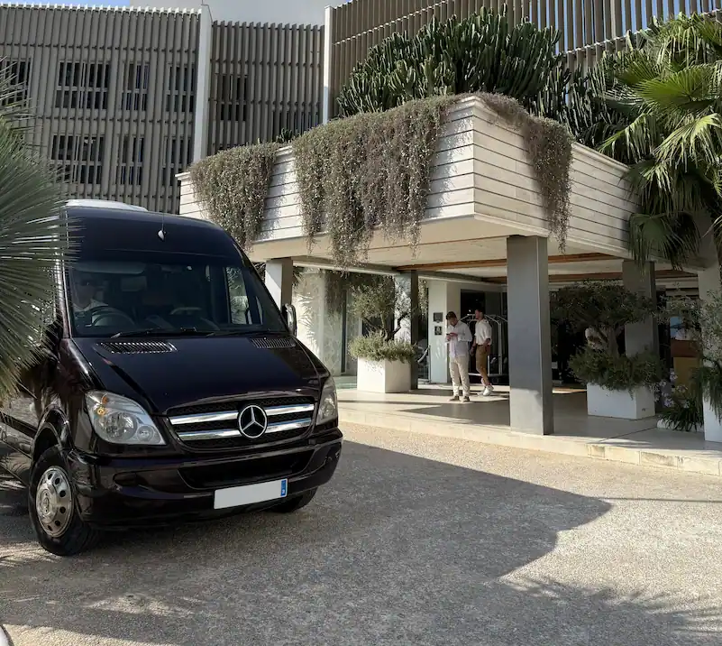 Private airport transfer vehicle in Ibiza